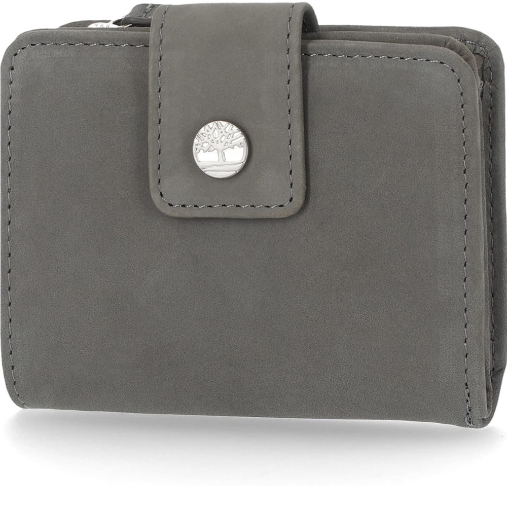 NWOT Timberland Women's Leather RFID Small Indexer Wallet Billfold in gray